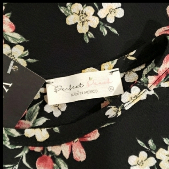 Perfect Peach Floral Print Long Sleeve Blouse - Picture 4 of 6